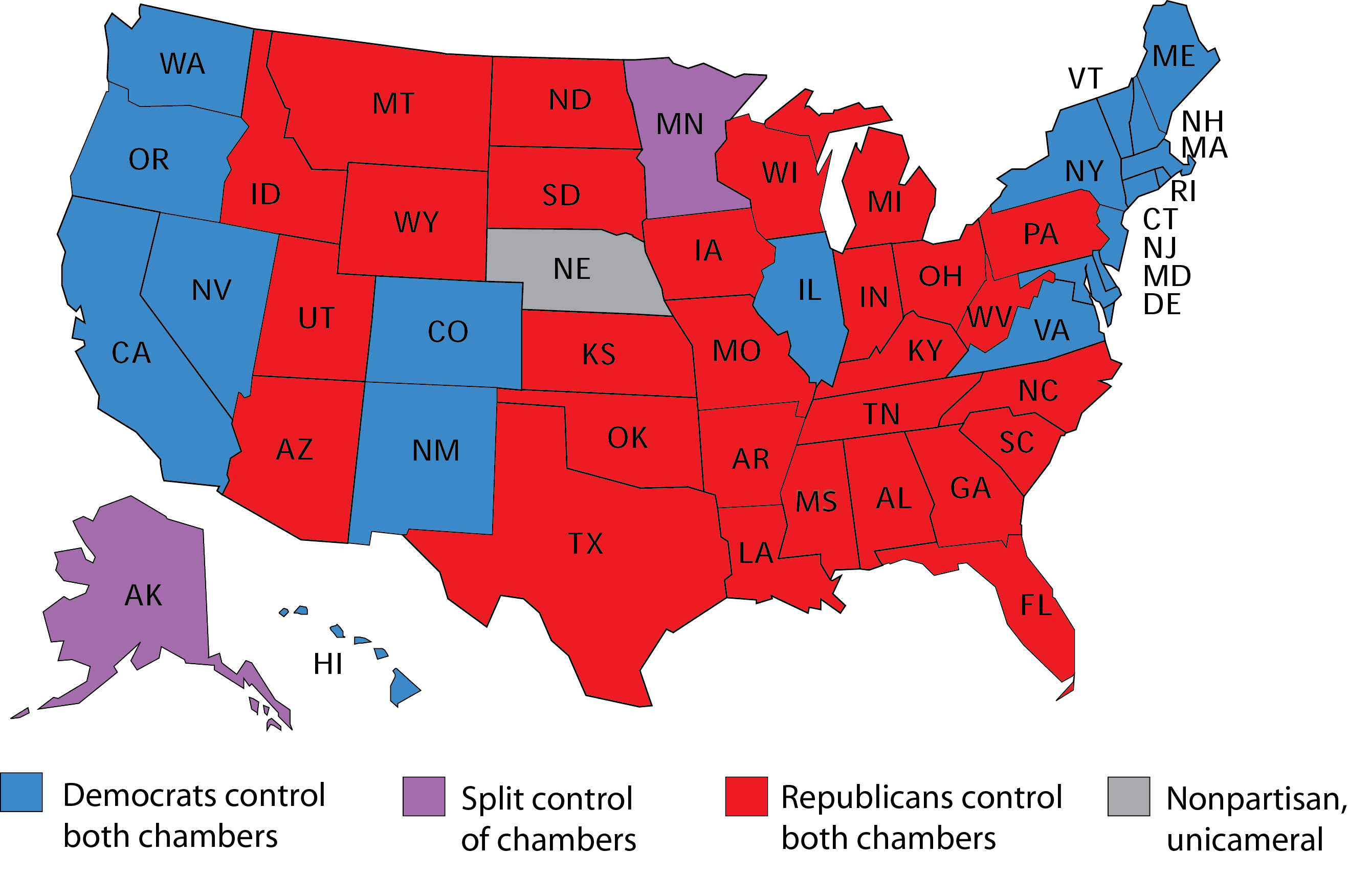 The State Of The States The Legislatures Sabato s Crystal Ball