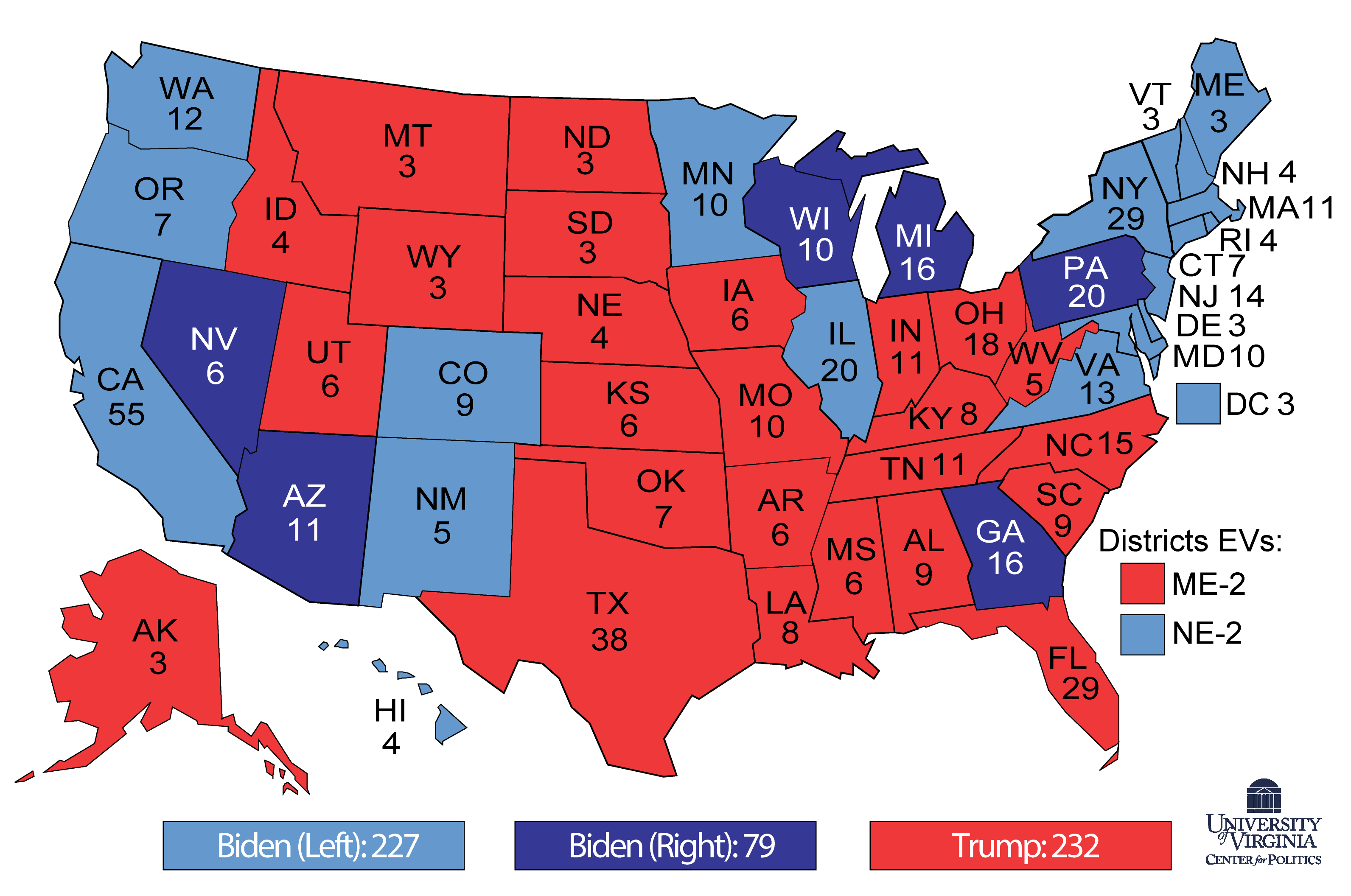 2020 Electoral Map Ratings: Biden Has An Edge Over Trump, With 5 Months To  Go